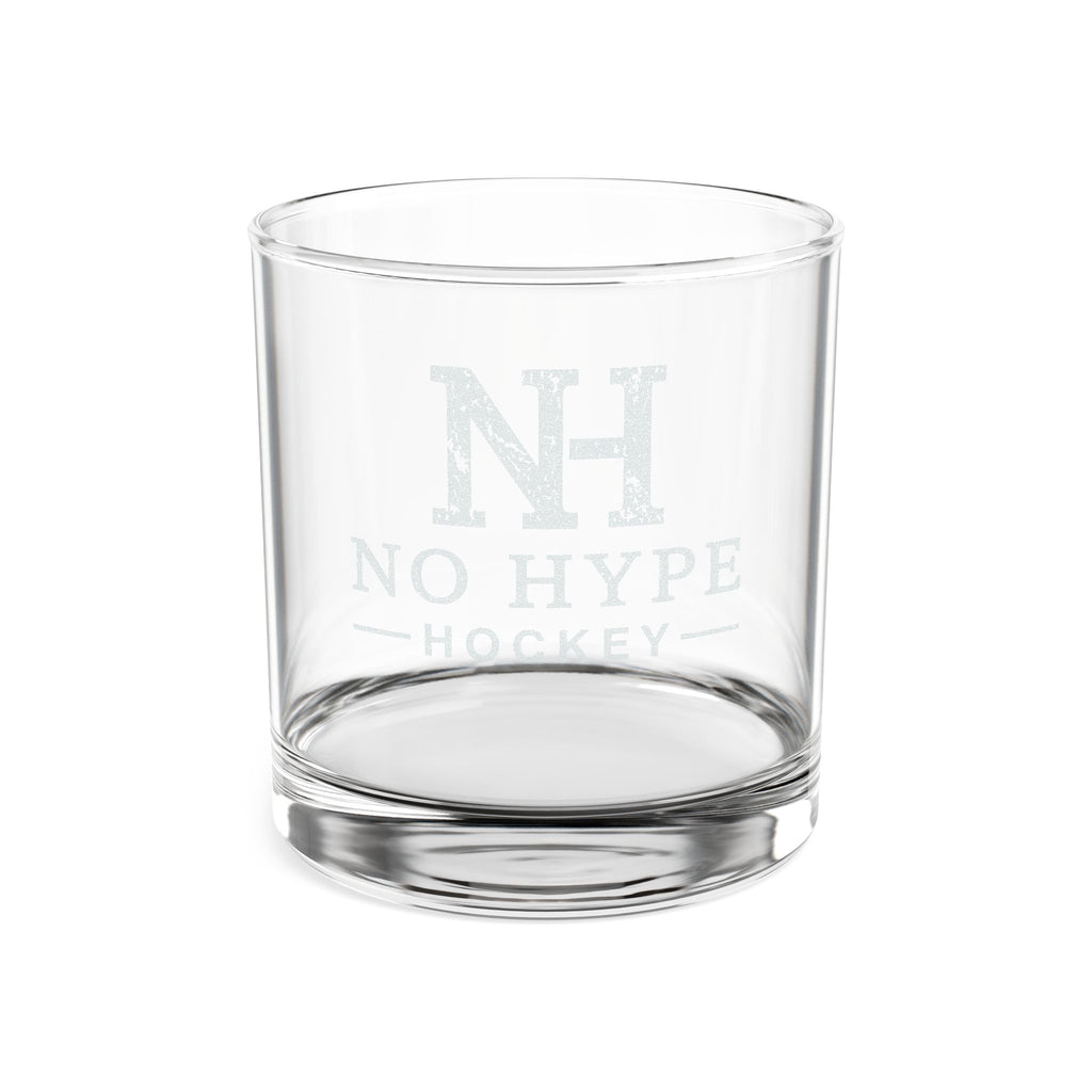 No Hype Hockey Etched Rocks Glass