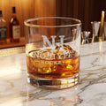 No Hype Hockey Etched Rocks Glass