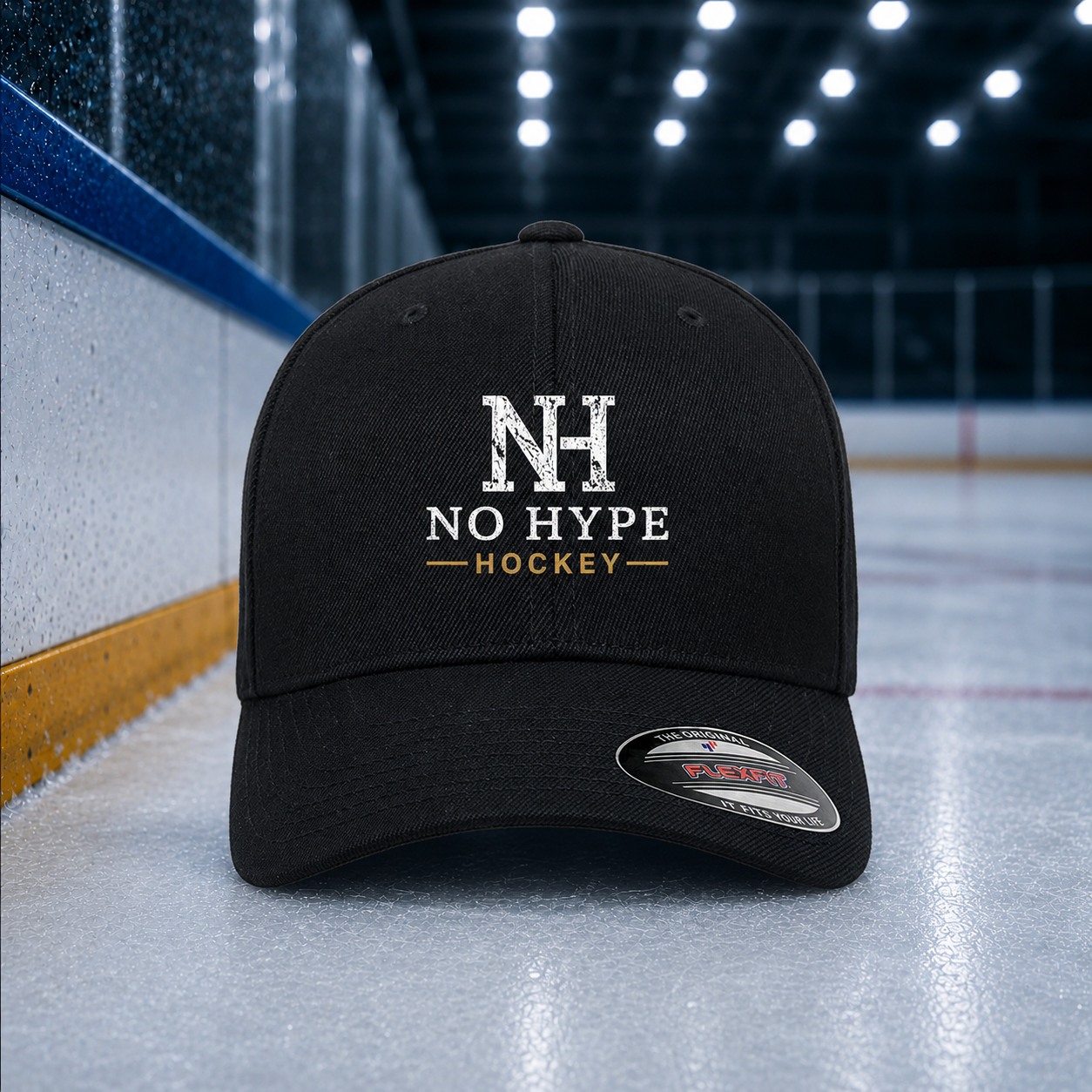 No Hype Hockey Fitted Baseball Hat