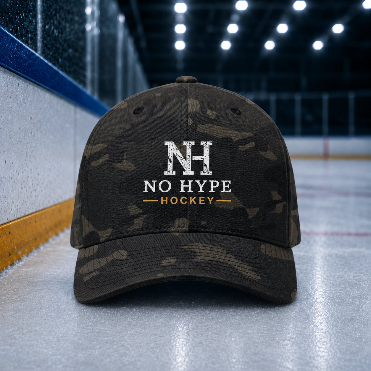 No Hype Hockey Fitted Baseball Cap