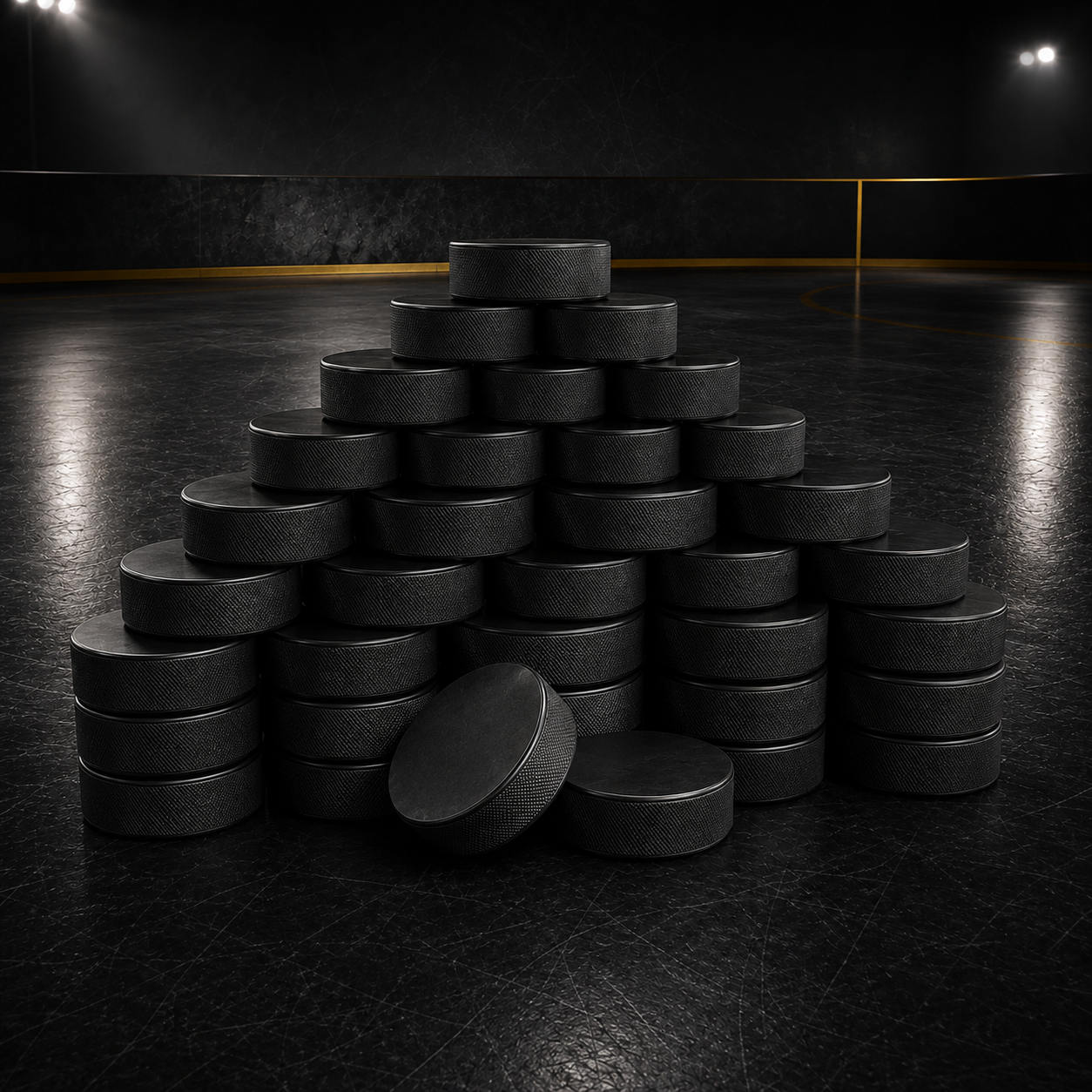 Hockey Pucks 50-Pack — Practice Supply
